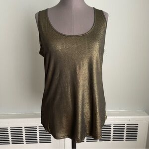 Jaye.e. Bronzy metallic racerback tank top size Large